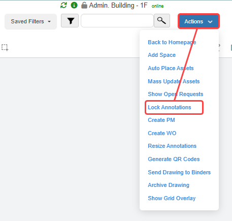 Drawing with Actions, lock annotations highlighted.