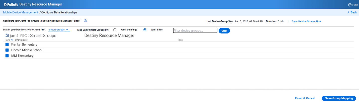 MDM Jamf integration for sites.