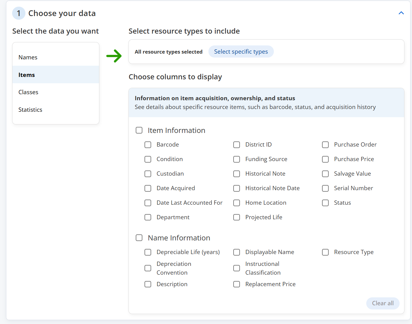 Report Builder 2.0 Resource report.