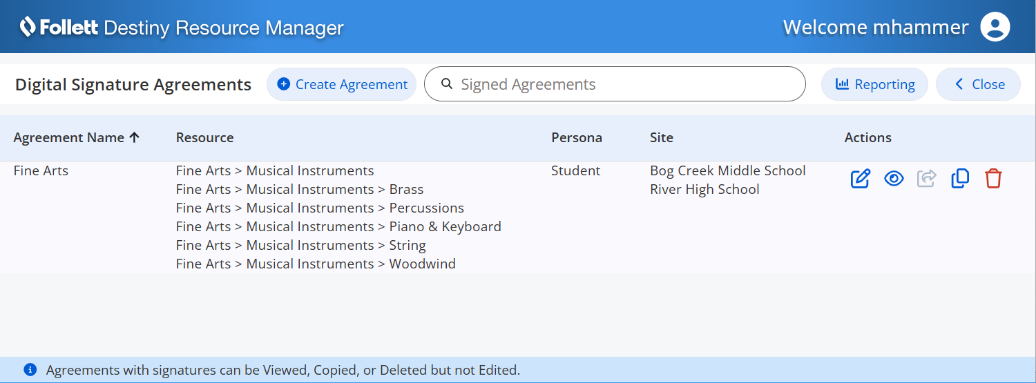 Digital Signature Agreements new UI.