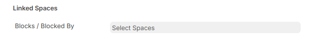 Link spaces section of Manage space.