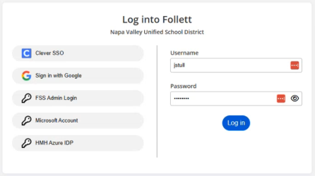 Destiny log in credentials page.